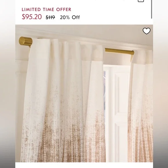 West Elm Curtains set of 2 - Picture 2 of 6